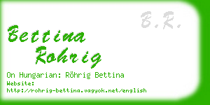 bettina rohrig business card